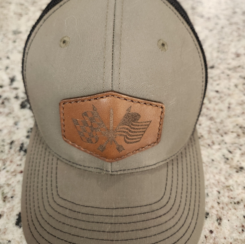 Men's Tan Cap with Leather Patch